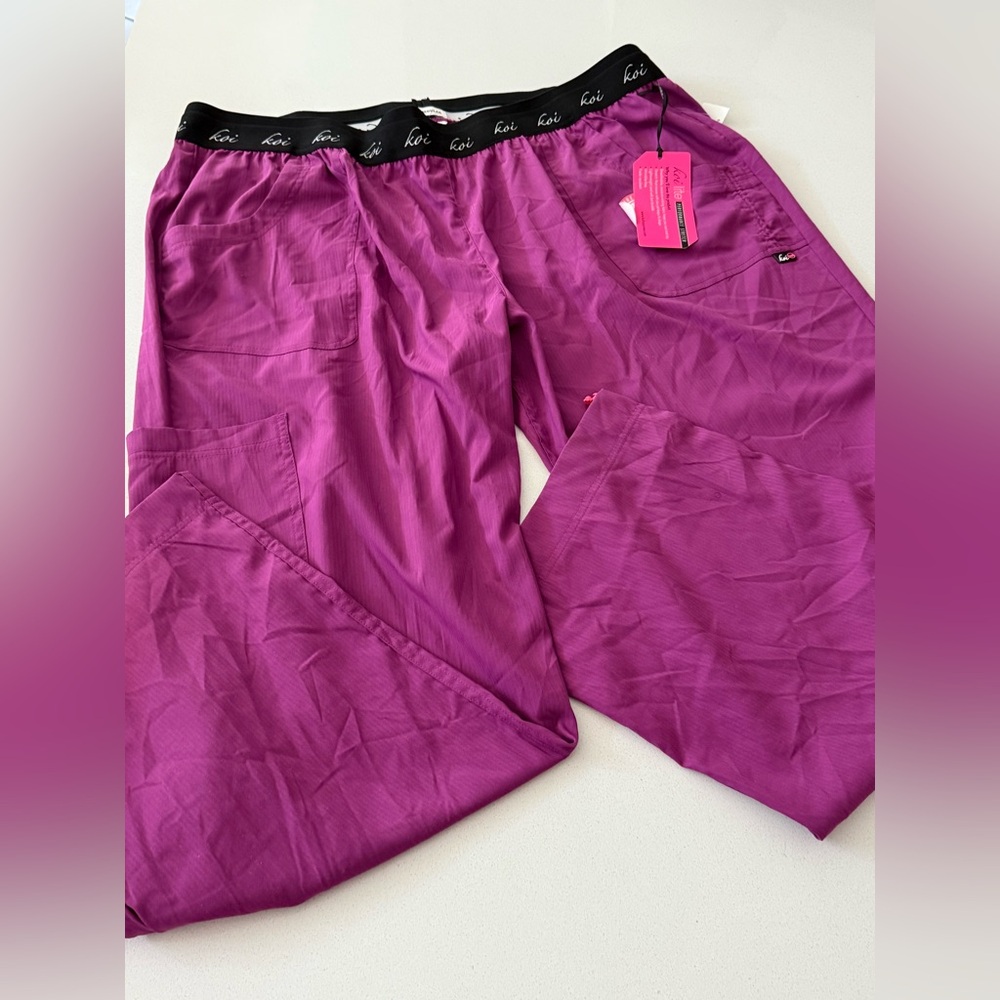 Koi Lite Spirit Scrubs Pants Women’s 3X Slim Fit‎ Azelea Pink New With Tags